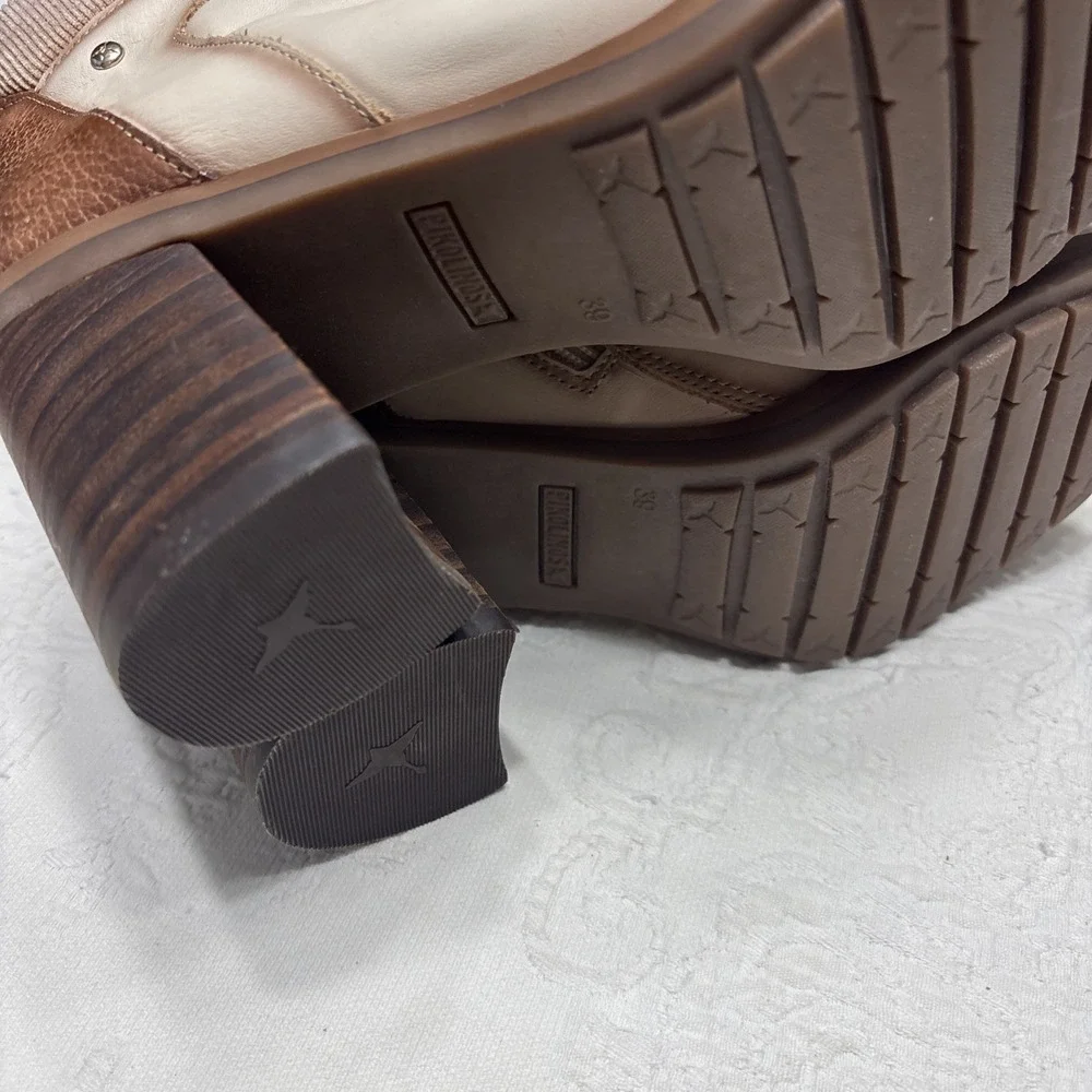 PIKOLINOS High-Heel Ankle Boot Leather Pompeya Sz 39 NWT